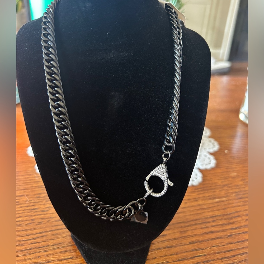 NWT Gunmetal 16inch Chain Necklace